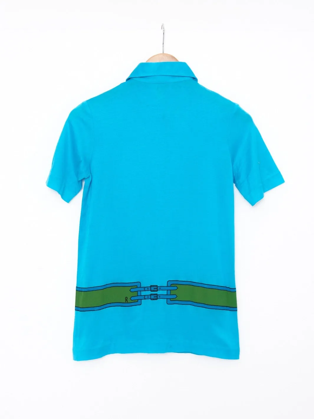 1970s Roberta Di Camerino sky-blue polo shirt in lightweight cotton