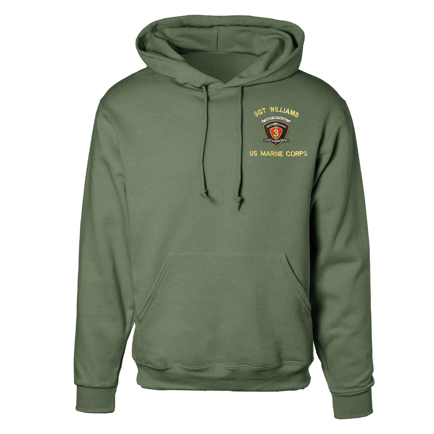 1st Battalion 3rd Marines Embroidered Hoodie