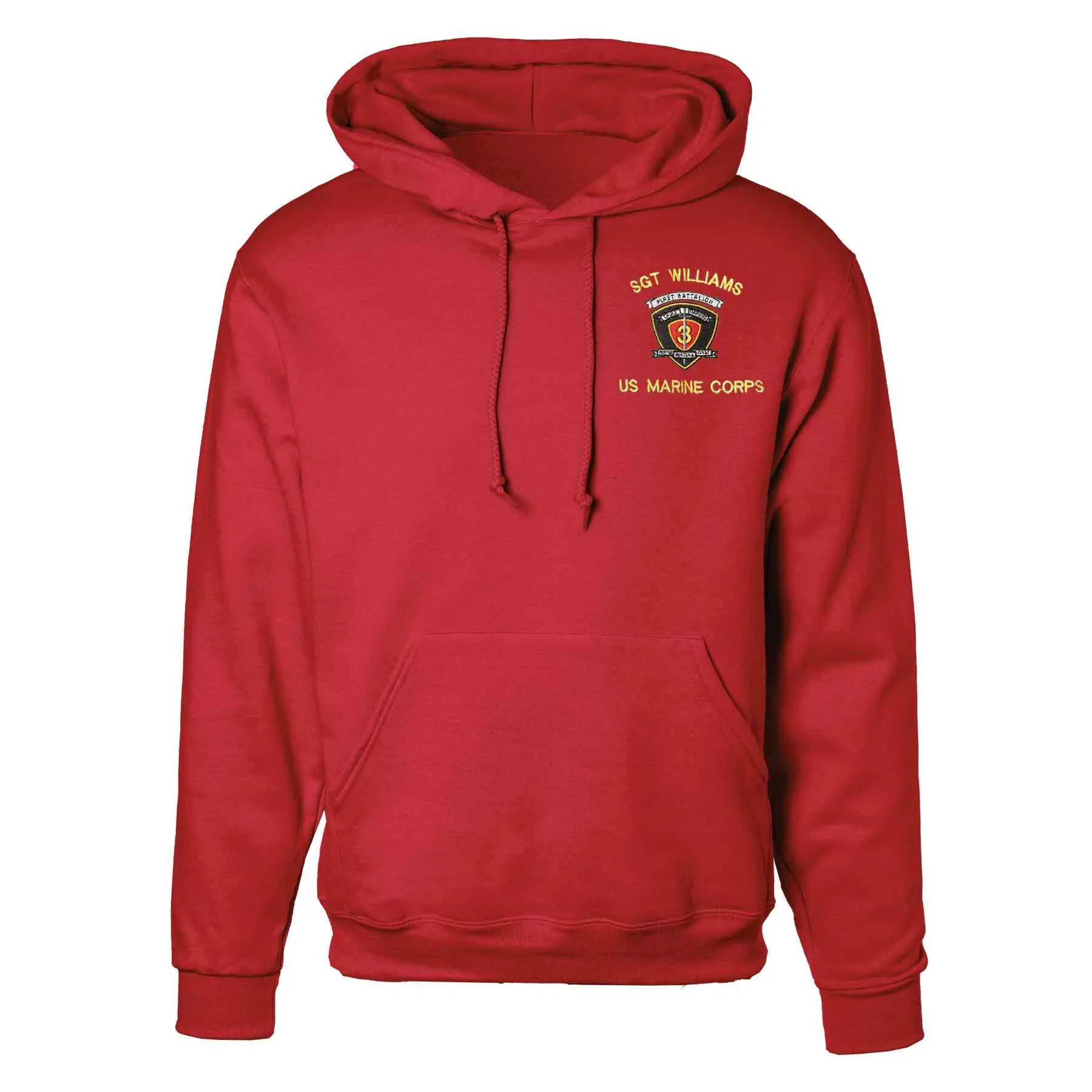 1st Battalion 3rd Marines Embroidered Hoodie