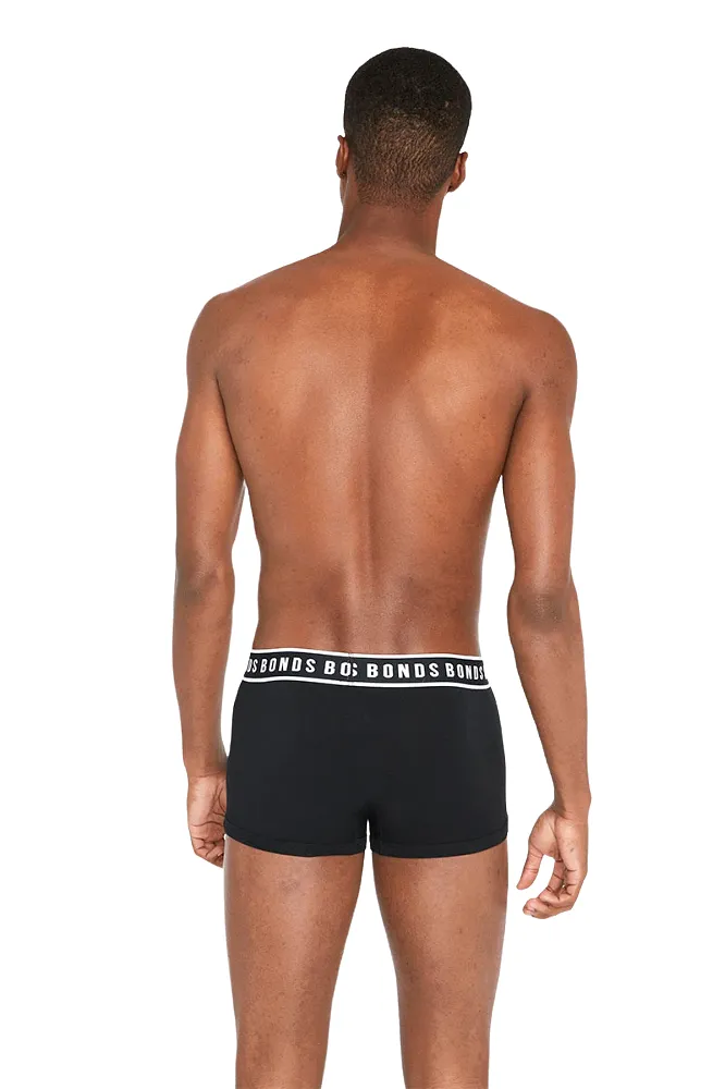 20 X Bonds Mens Fit Trunk Cotton Underwear Nu Black