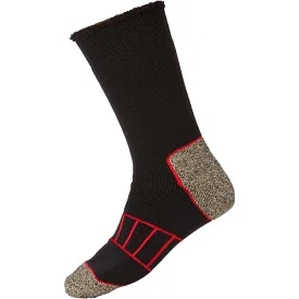 20 X Mens Explorer Copper Crew Socks Black / Grey Marle