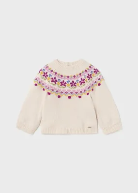 2311- Sweater for baby girl - Chickpea