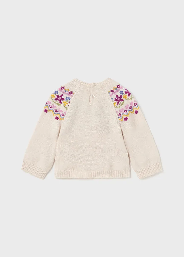 2311- Sweater for baby girl - Chickpea