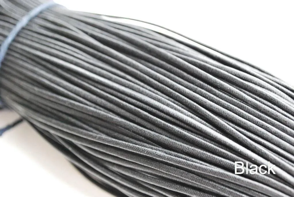 2mm Waxed Round Dress Shoe Laces