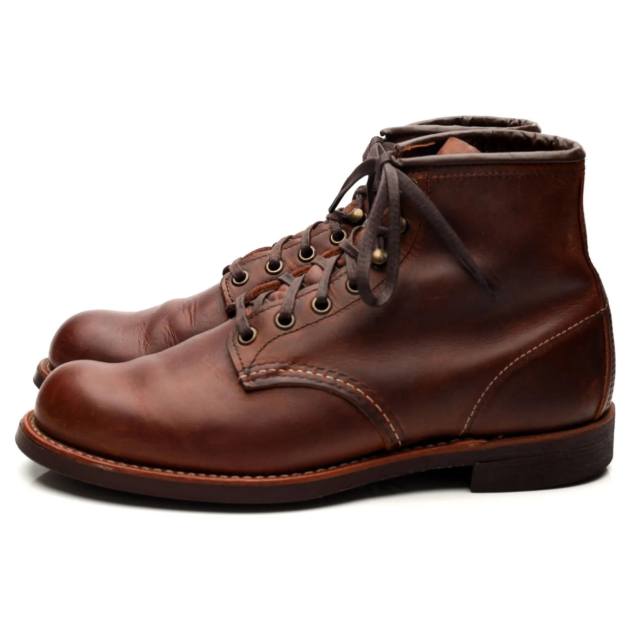 '3343' Brown Leather Blacksmith Boots UK 7 US 8