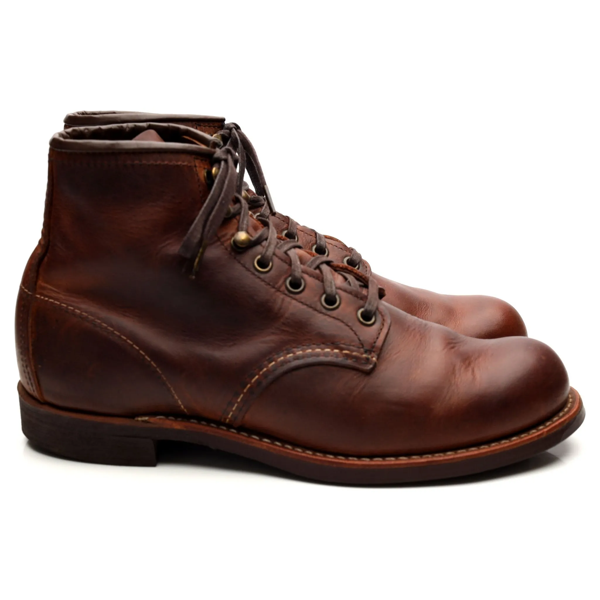 '3343' Brown Leather Blacksmith Boots UK 7 US 8