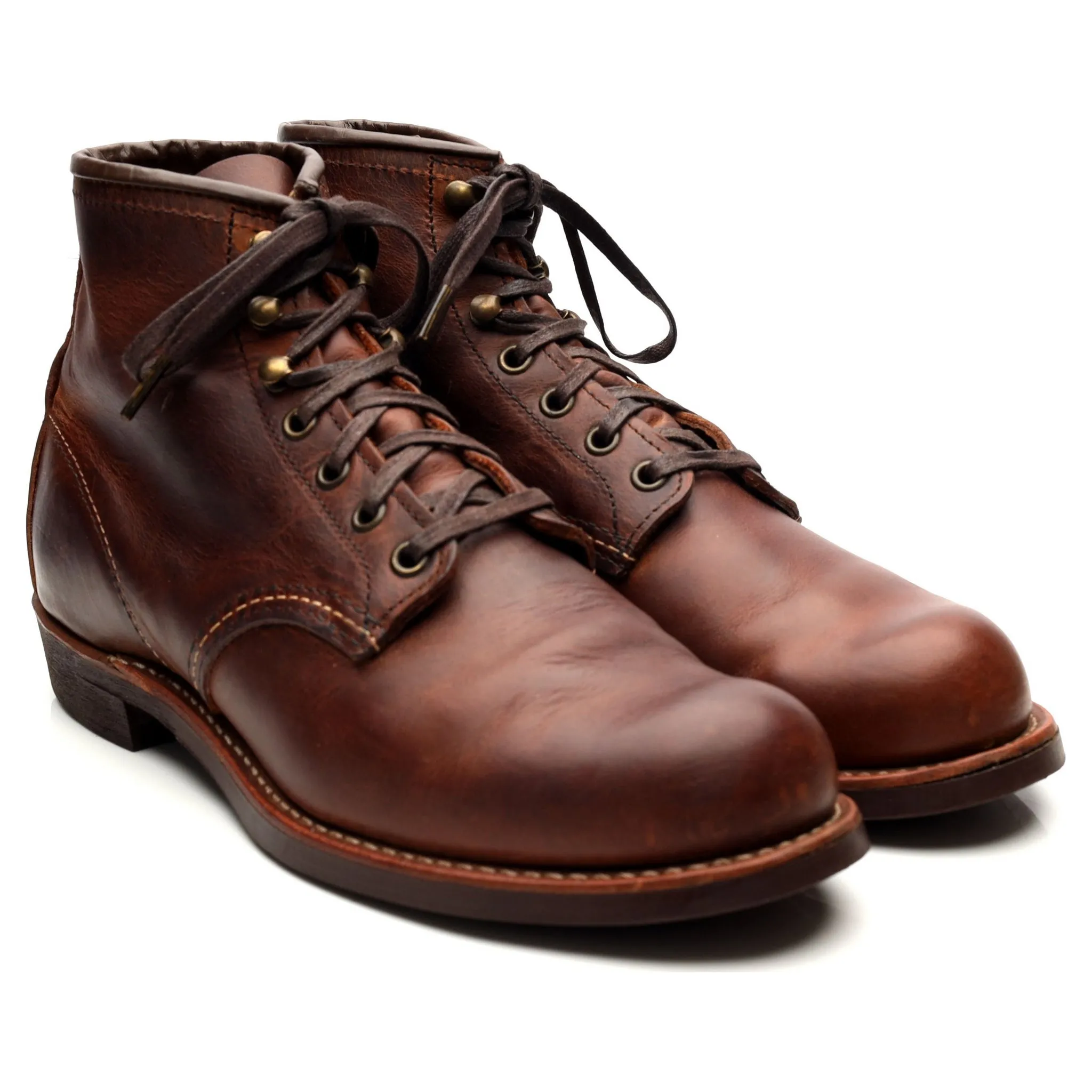 '3343' Brown Leather Blacksmith Boots UK 7 US 8