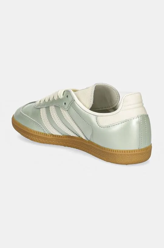 adidas Originals leather sneakers Samba OG W turquoise color IG1965