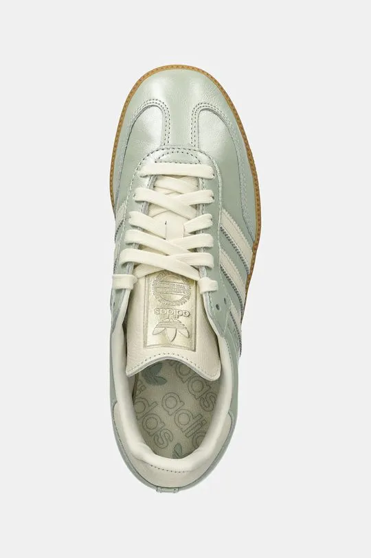 adidas Originals leather sneakers Samba OG W turquoise color IG1965