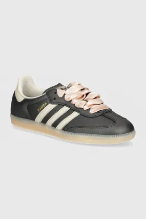 adidas Samba OG Black Pink Ribbon Laces IH8047