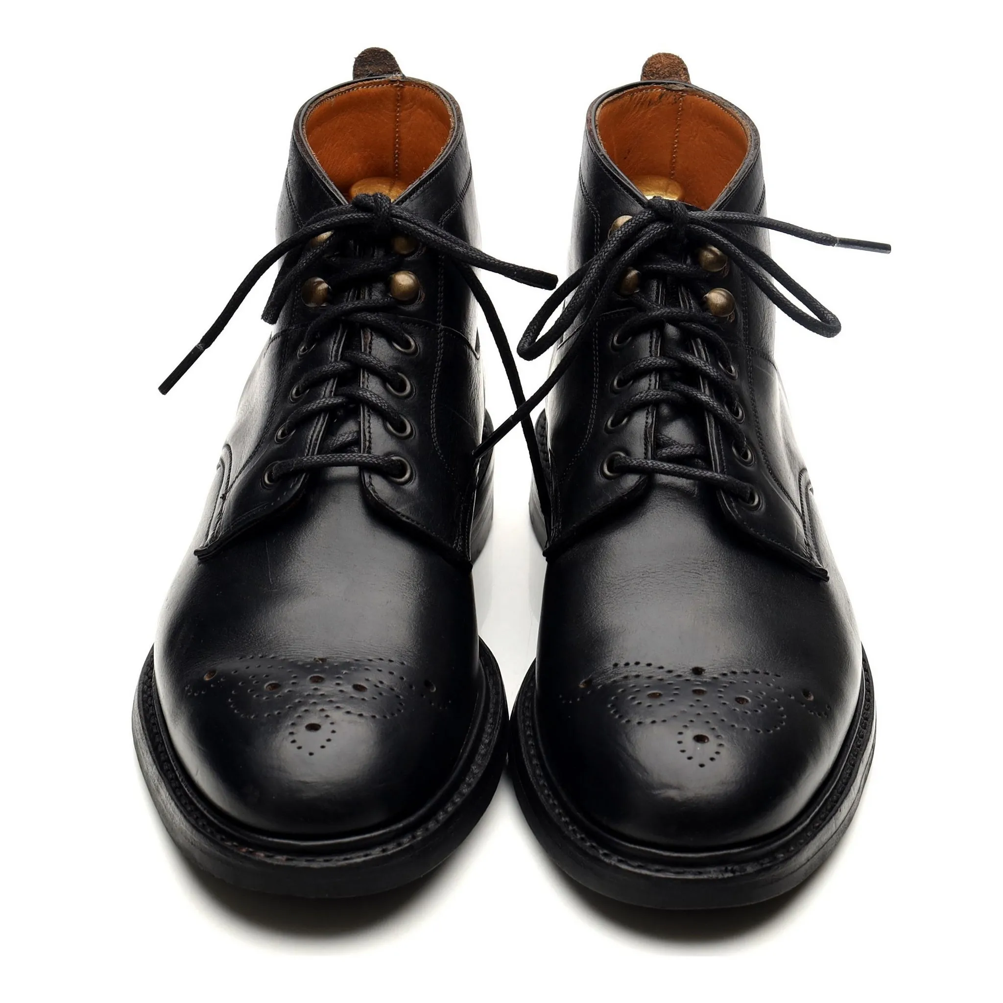 'Alexander' Black Leather Boots UK 7 F