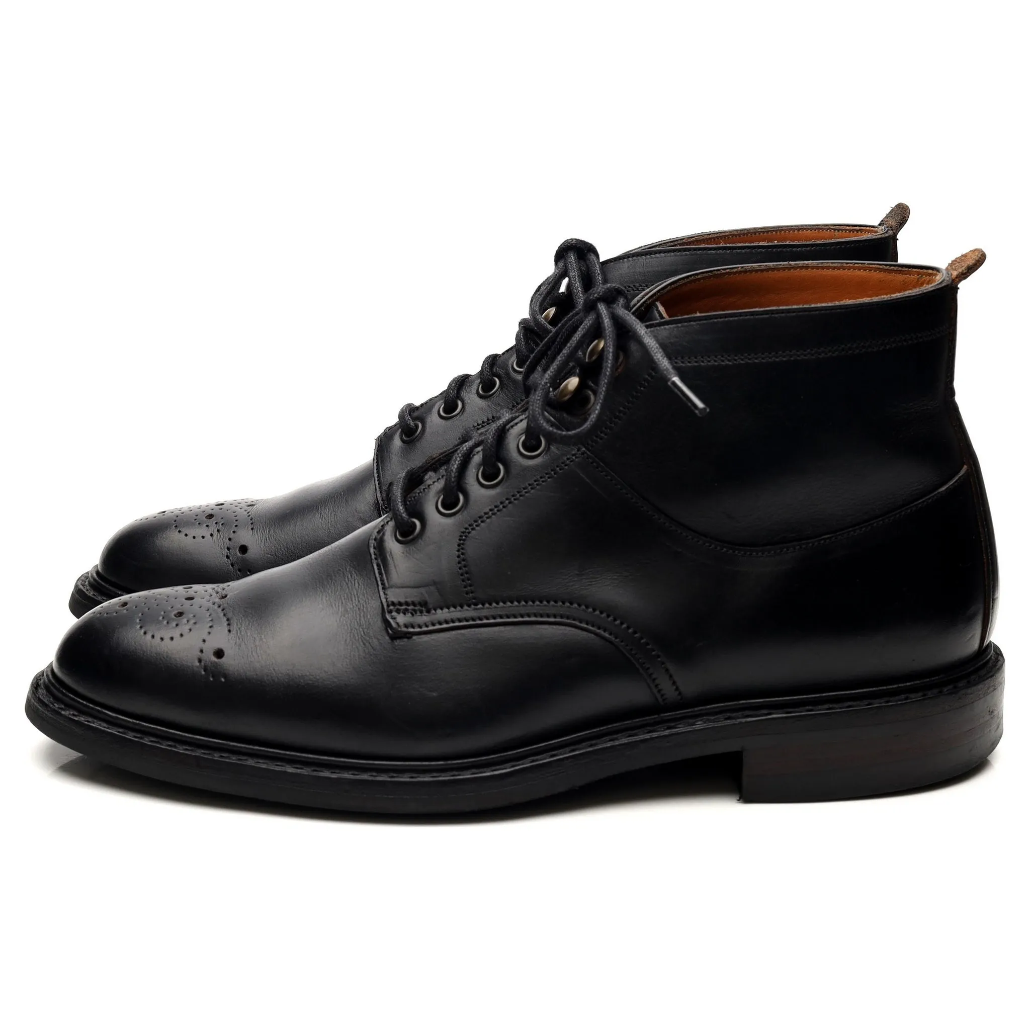 'Alexander' Black Leather Boots UK 7 F