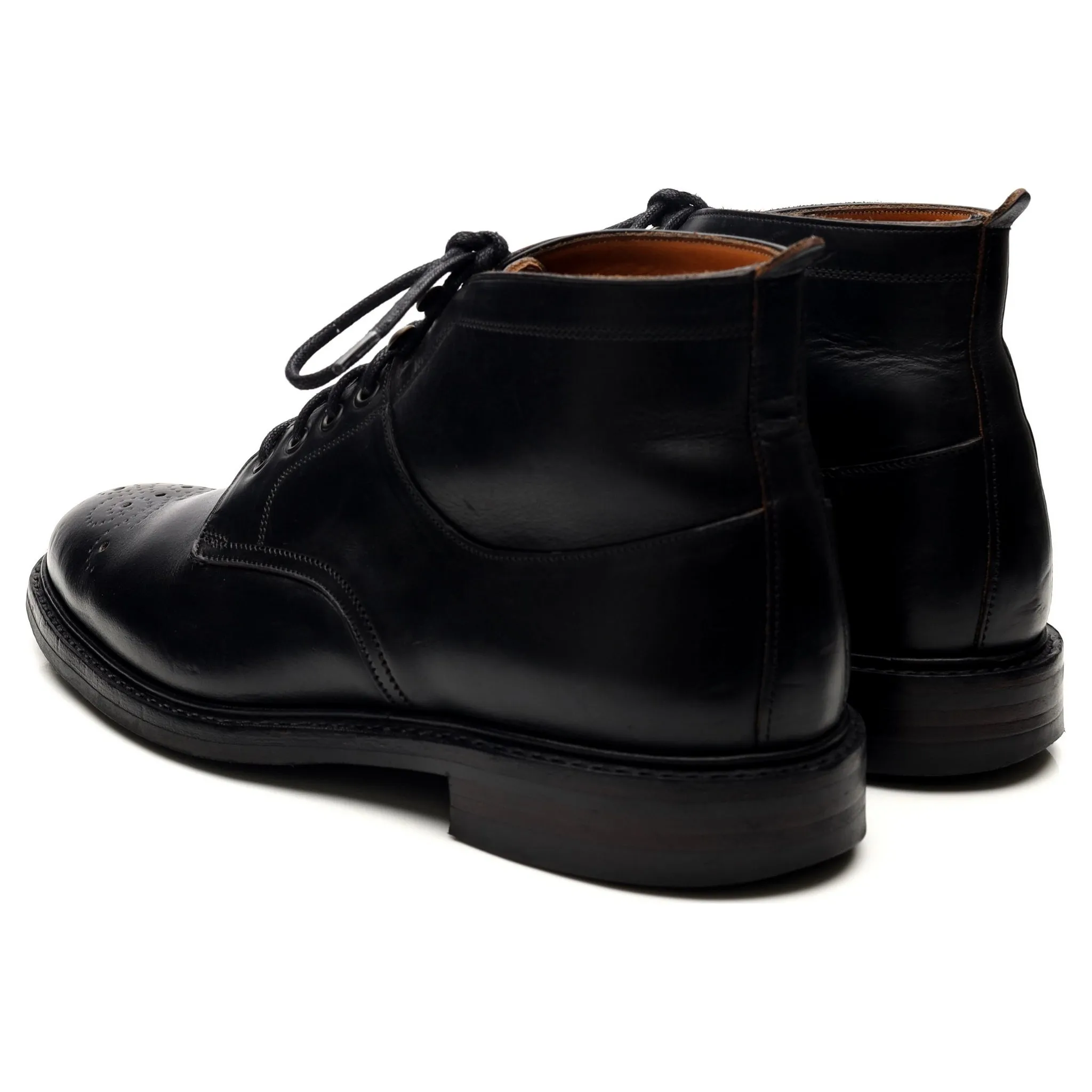 'Alexander' Black Leather Boots UK 7 F