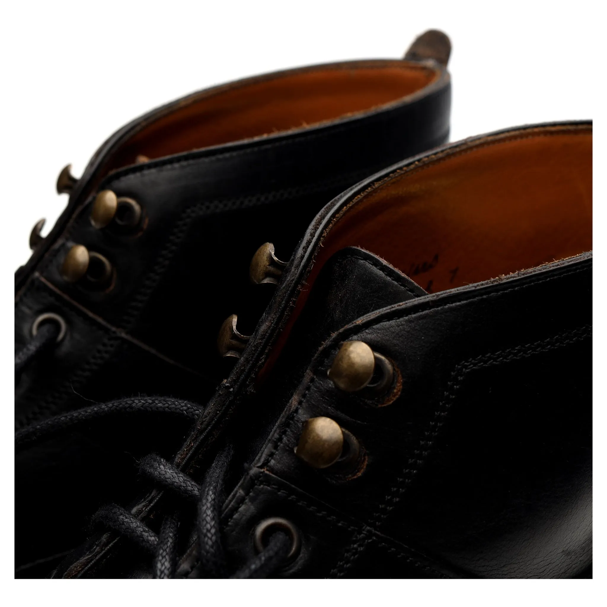 'Alexander' Black Leather Boots UK 7 F