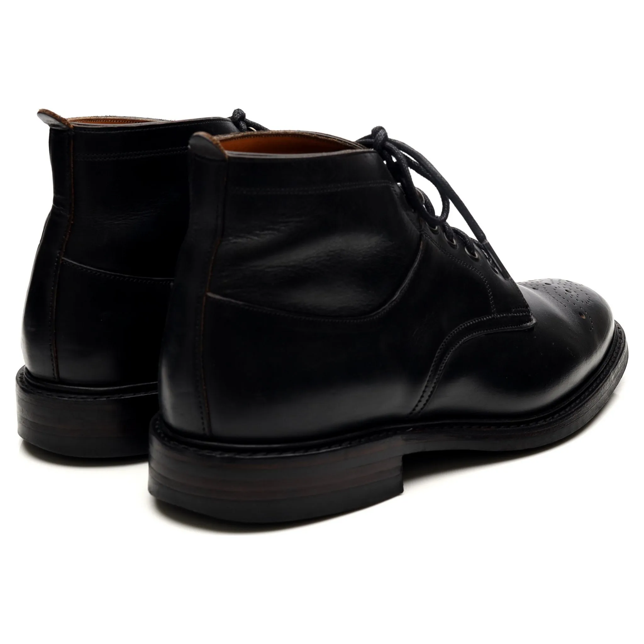 'Alexander' Black Leather Boots UK 7 F