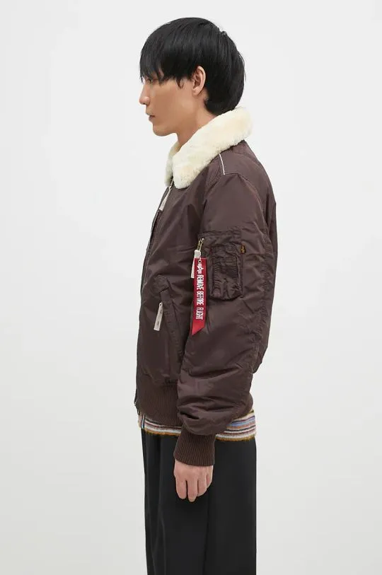 Alpha Industries bomber jacket Injector III men’s brown color 143104