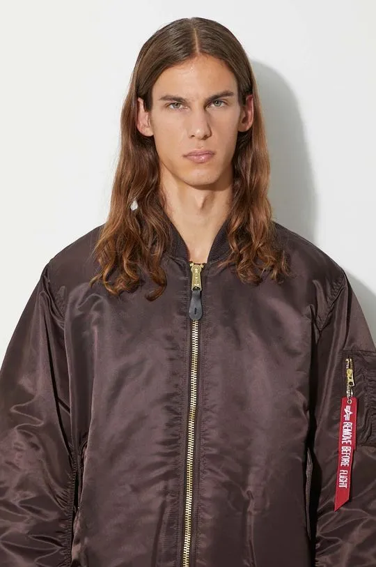 Alpha Industries reversible bomber jacket MA-1 men's brown color 100101.696