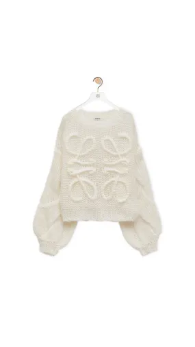 Anagram Sweater in Mohair - Soft White