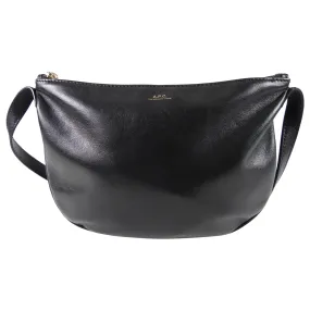 APC Black Leather Mayleys Crossbody Bag