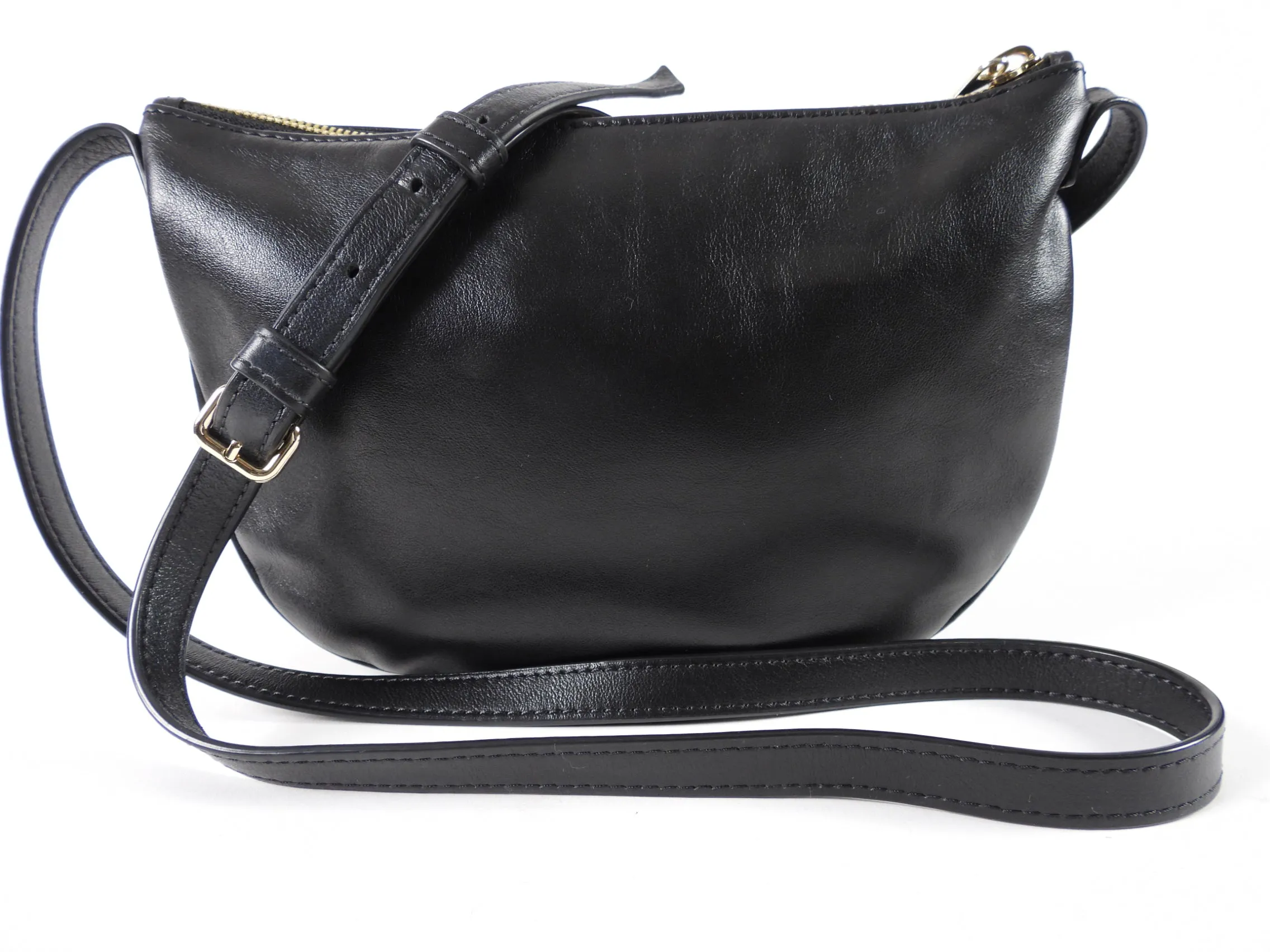 APC Black Leather Mayleys Crossbody Bag