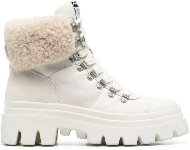 Ash faux-fur detail boots White