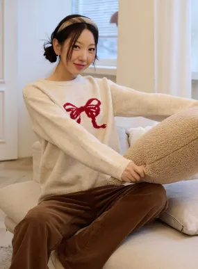 Balletcore Crew Neck Ribbon Sweater OD327