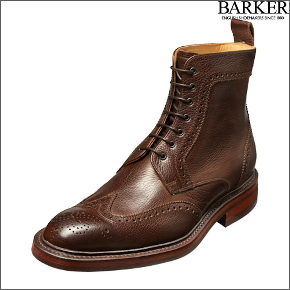 Barker Calder Dark Brown Grain Chukka Boot/