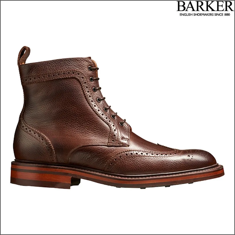 Barker Calder Dark Brown Grain Chukka Boot/