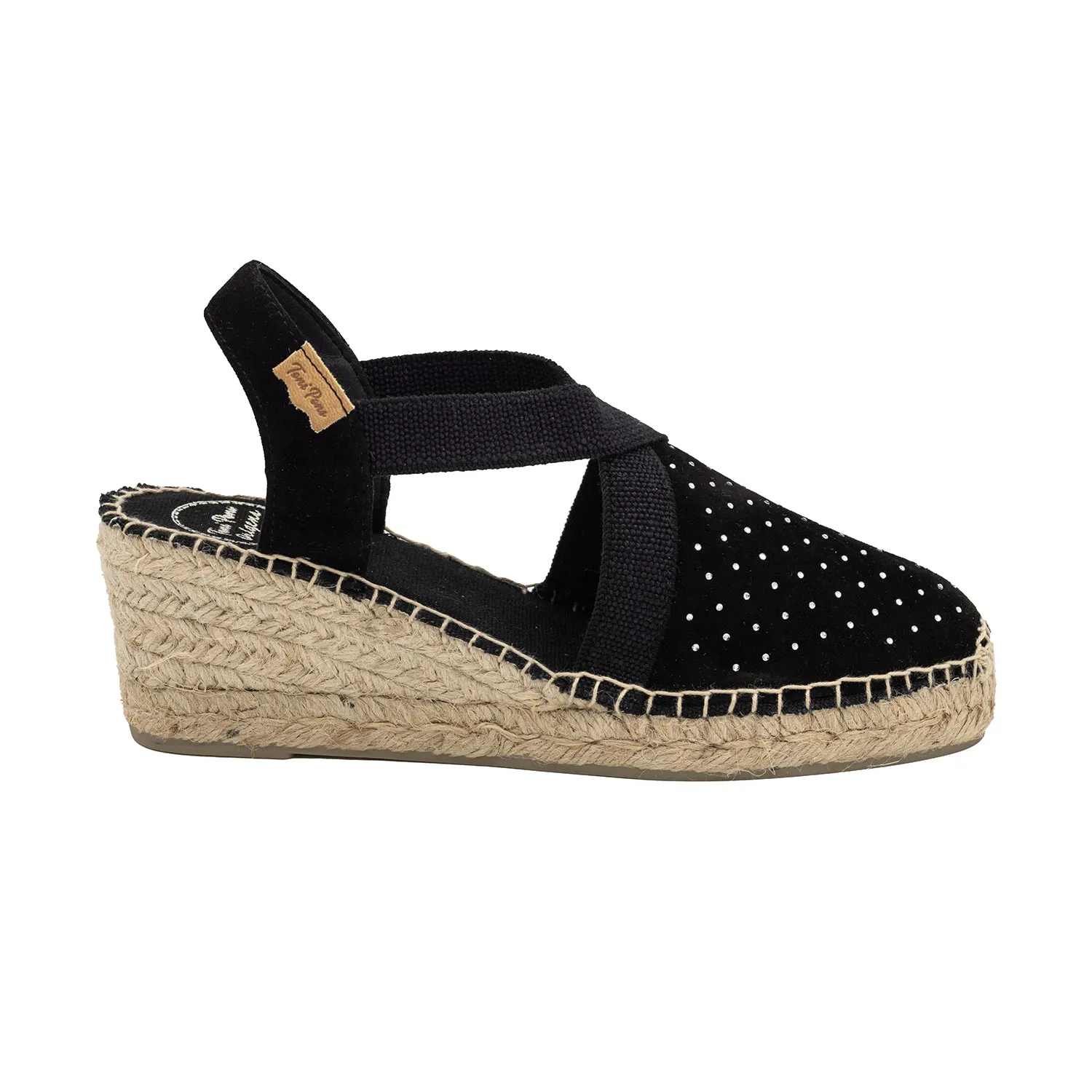 Basic Suede Leather Wedge Espadrille For Women - Terra-ST