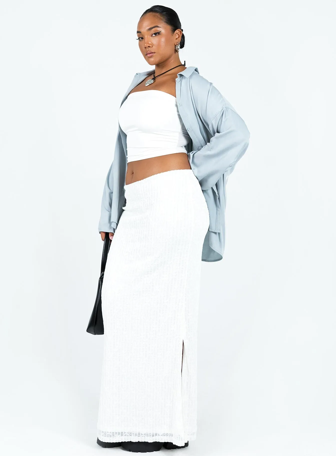 Berkshire Low Rise Maxi Skirt White