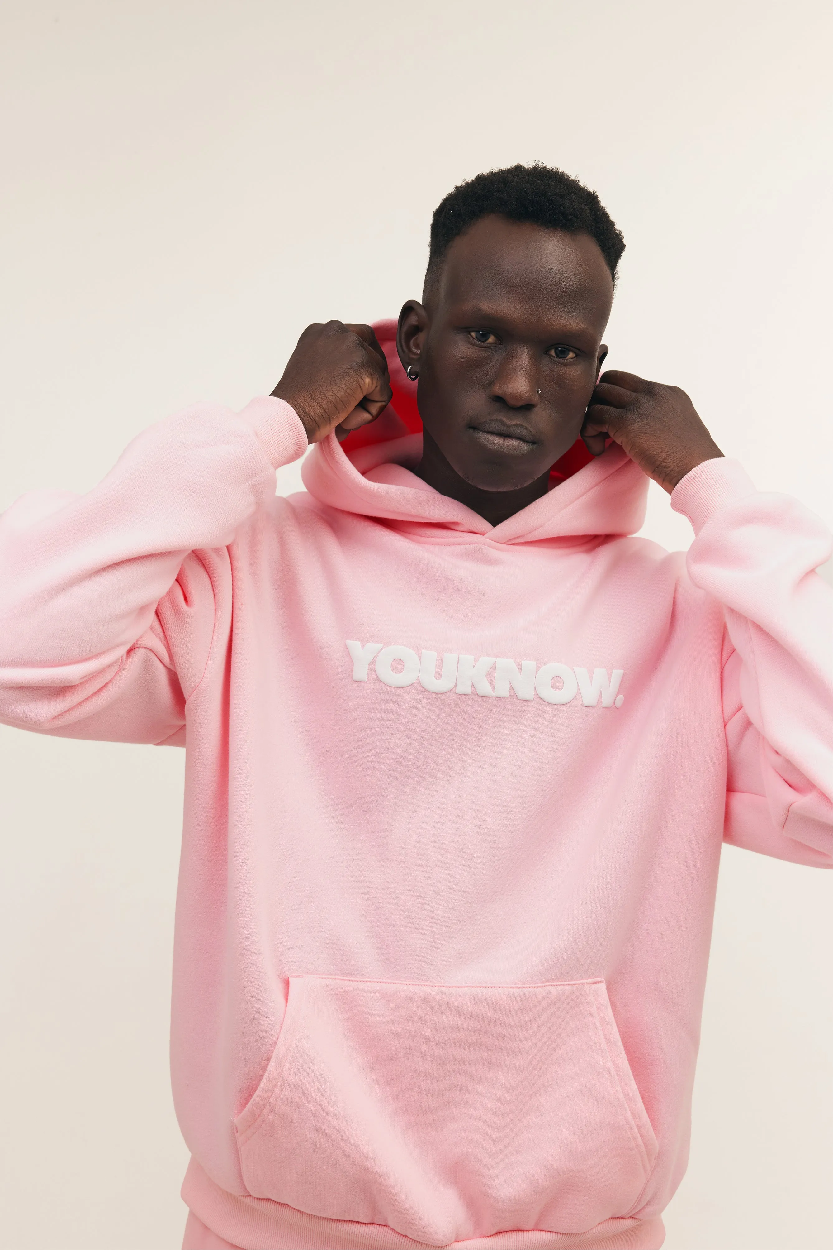 BLOCK HOODIE | PINK