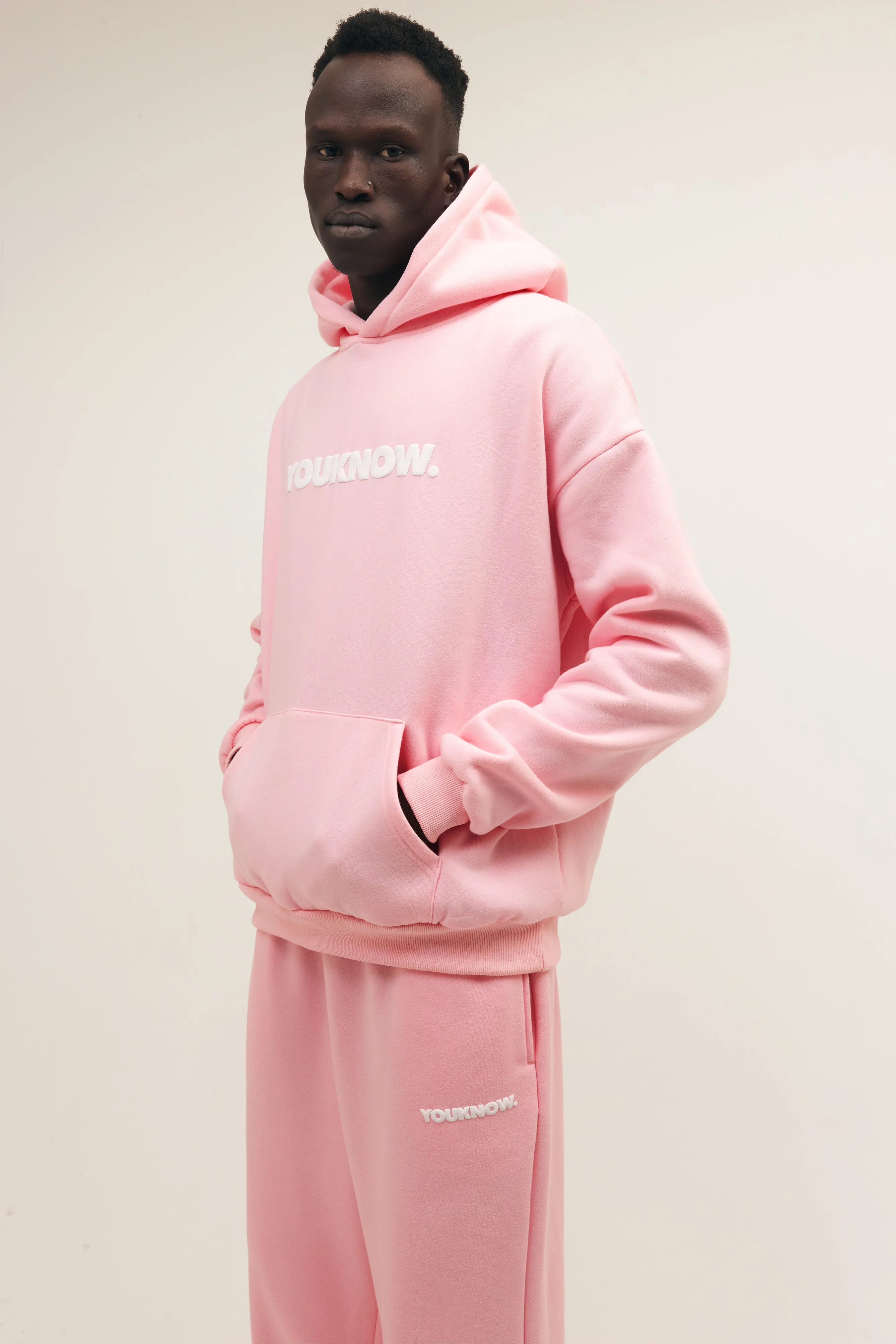 BLOCK HOODIE | PINK