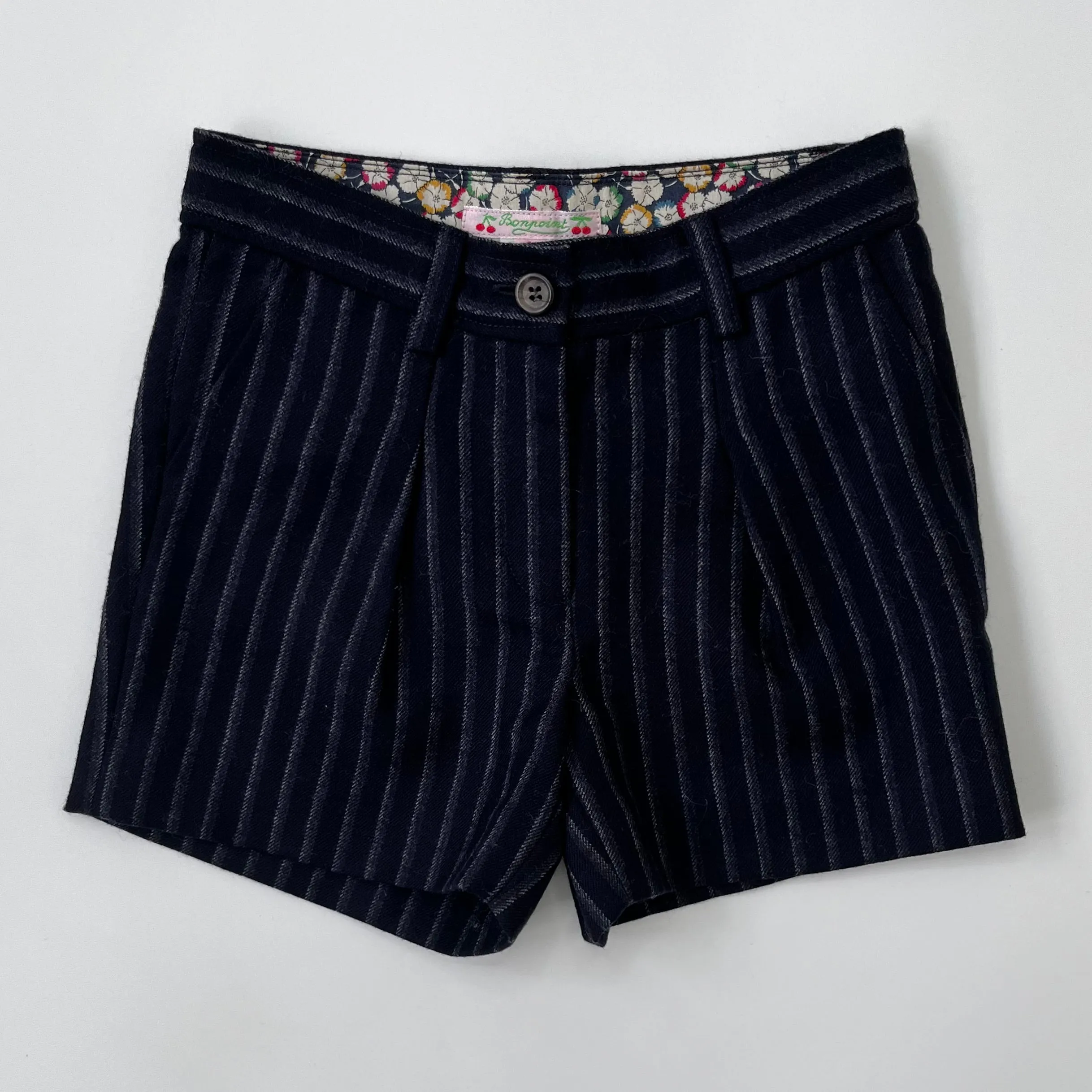 Bonpoint Navy Shorts With Liberty Print Trim: 6 Years (Brand New)