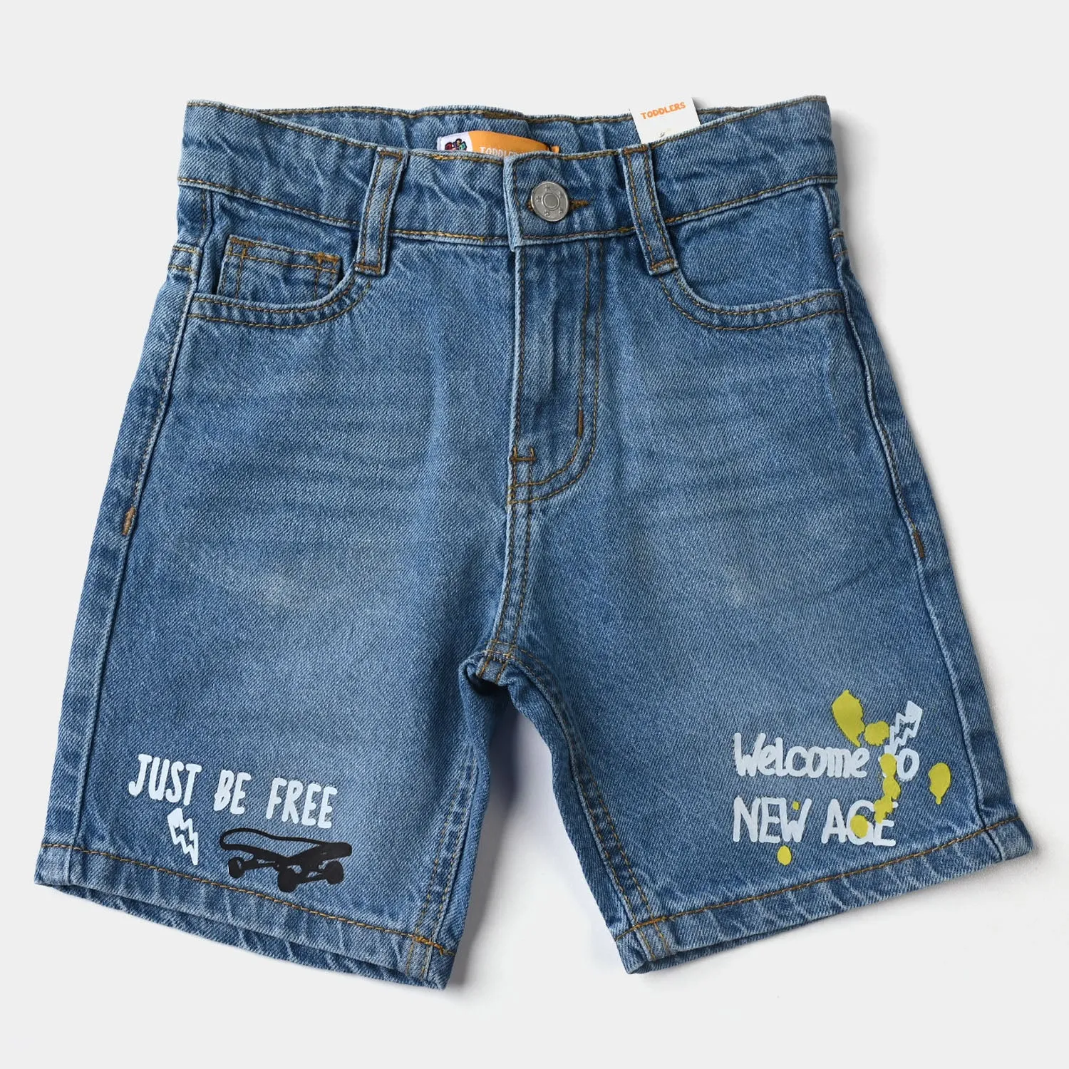 Boys Denim Stretch Short Street Style-LT.Blue