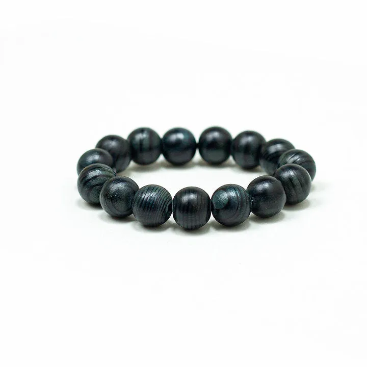 Buaisou Indigo Yakusugi Bead Bracelet +