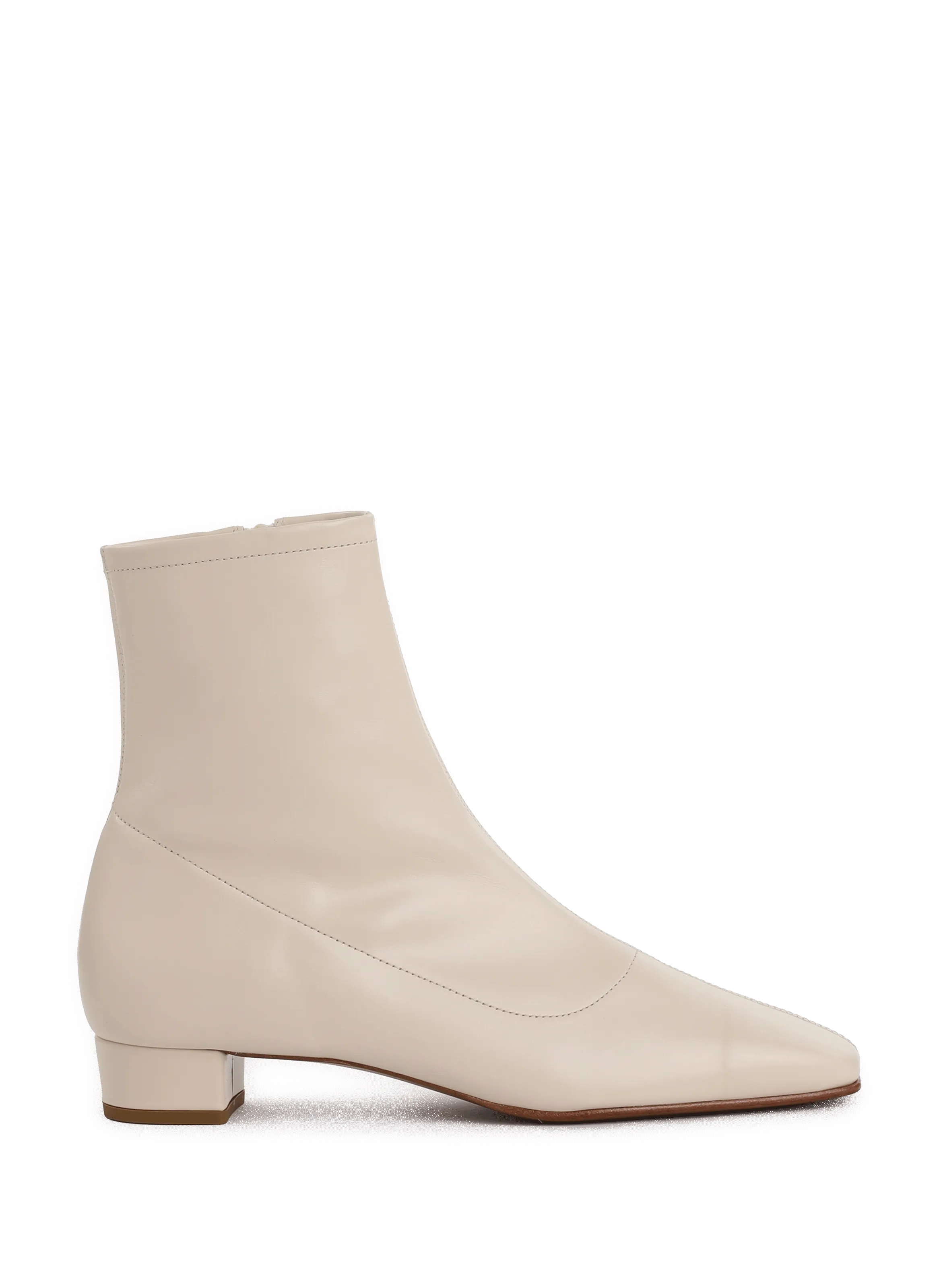 By far  Leather ankle boots - White