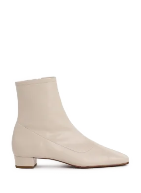 By far  Leather ankle boots - White