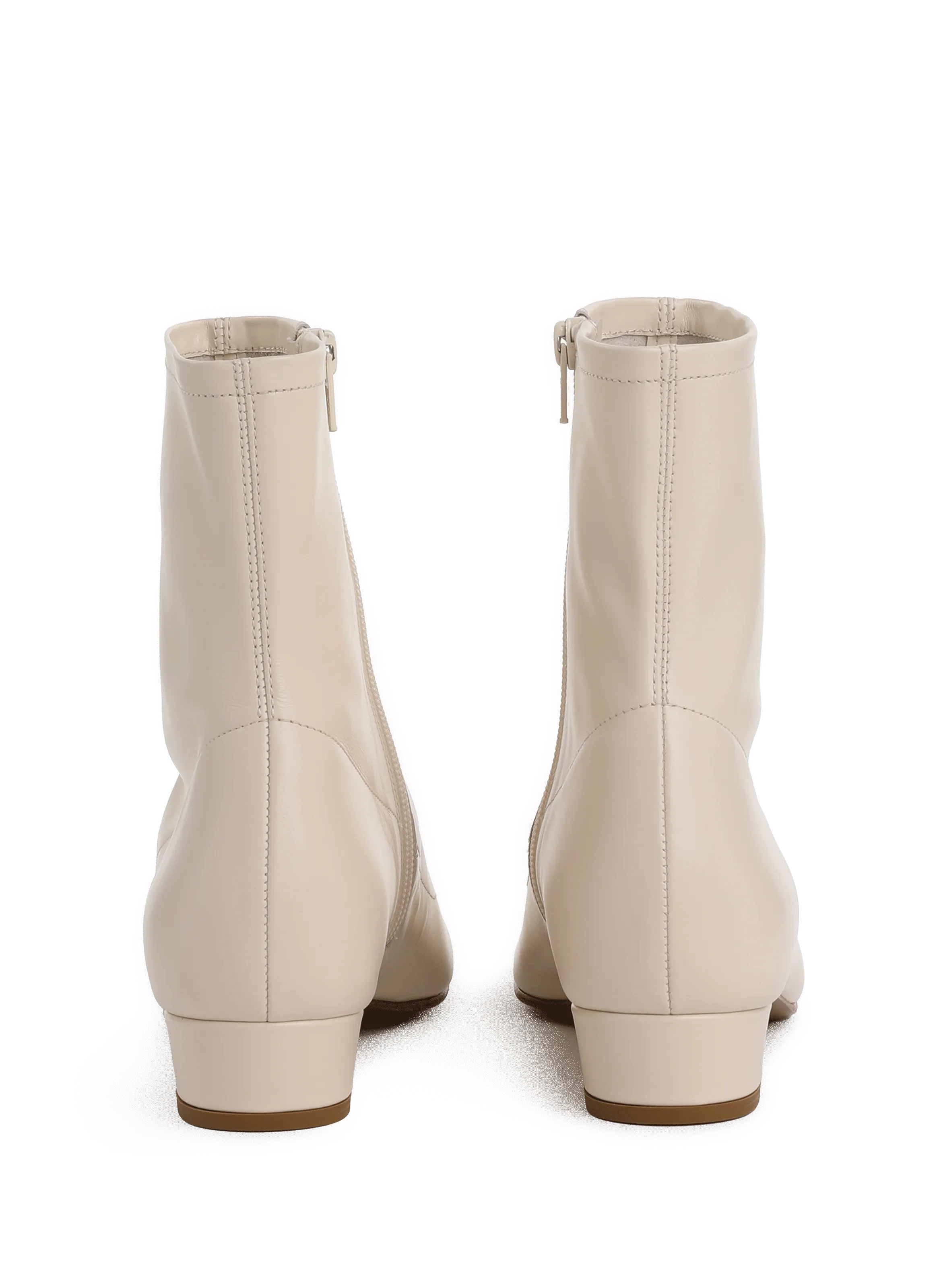 By far  Leather ankle boots - White