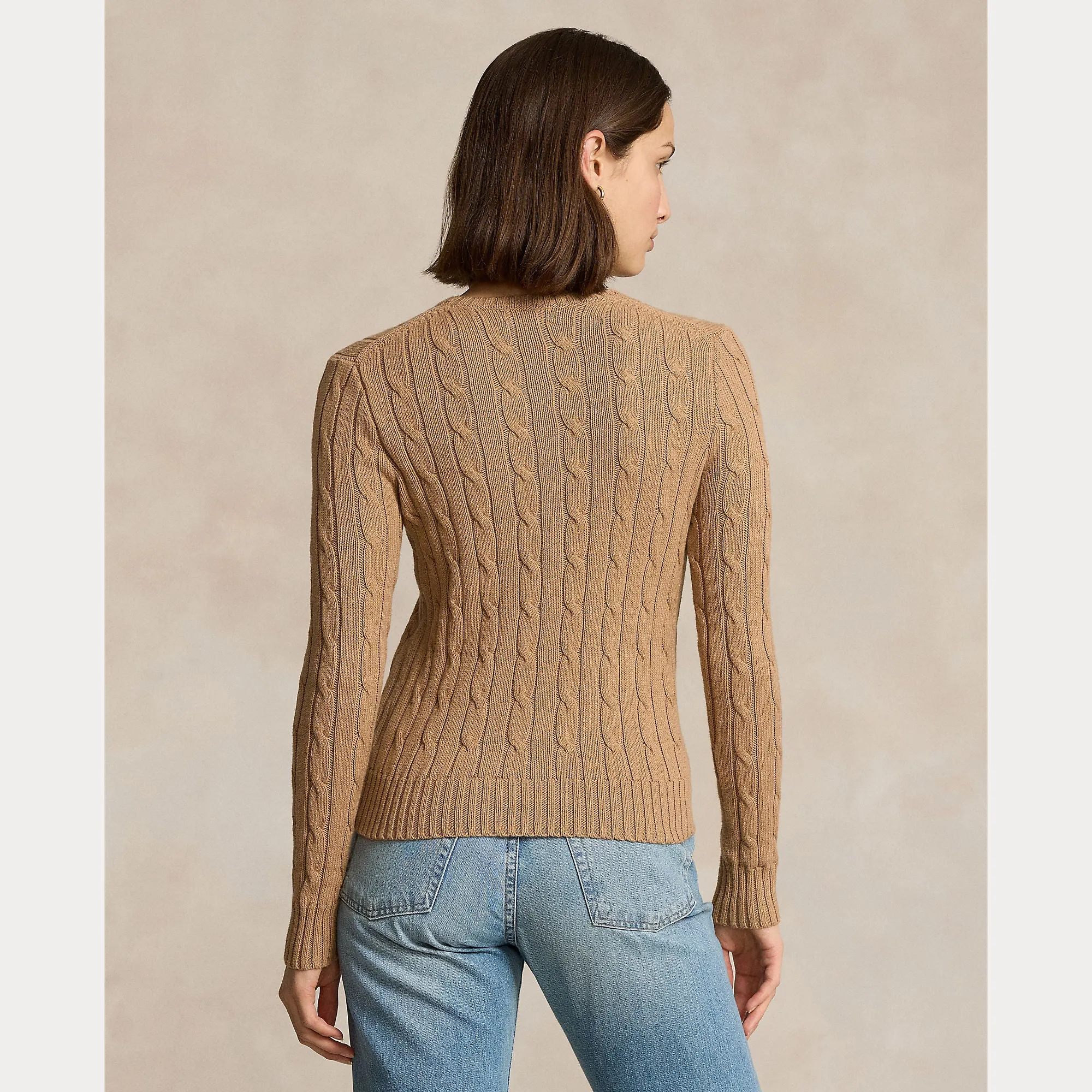 CABLE-KNIT COTTON CREWNECK SWEATER