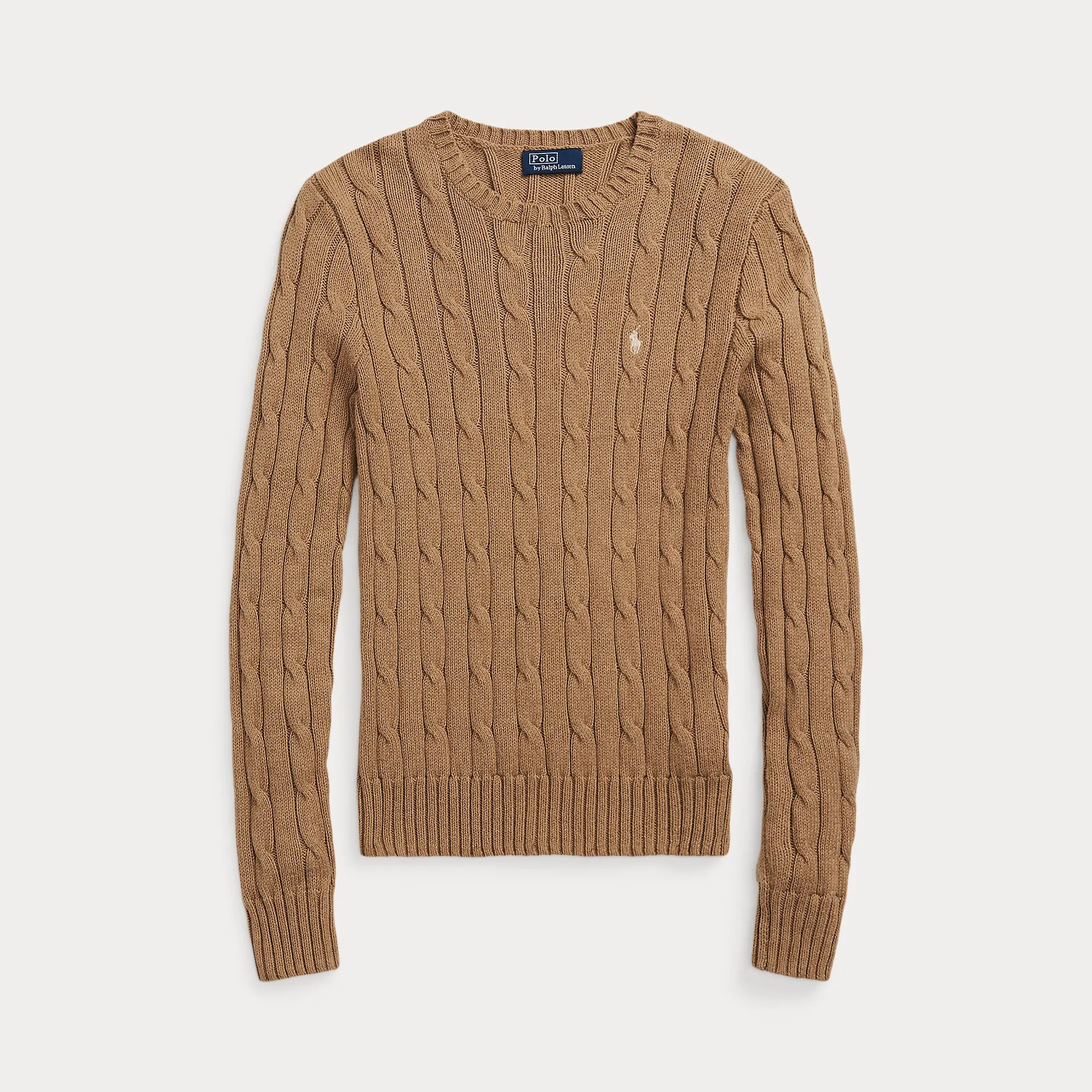 CABLE-KNIT COTTON CREWNECK SWEATER