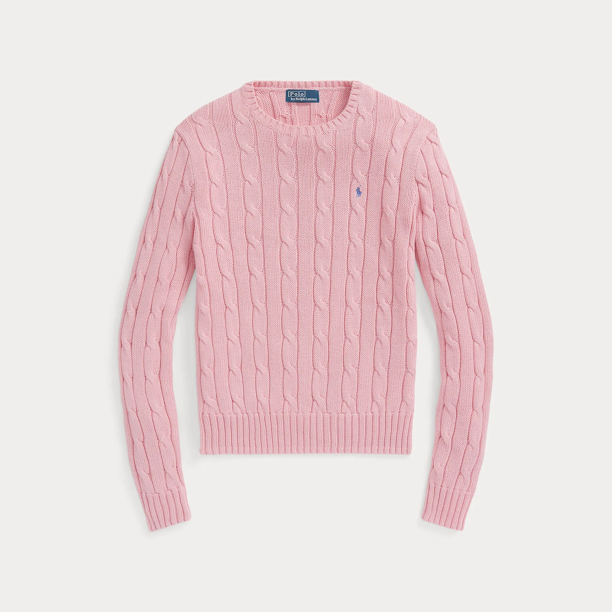 CABLE-KNIT COTTON CREWNECK SWEATER