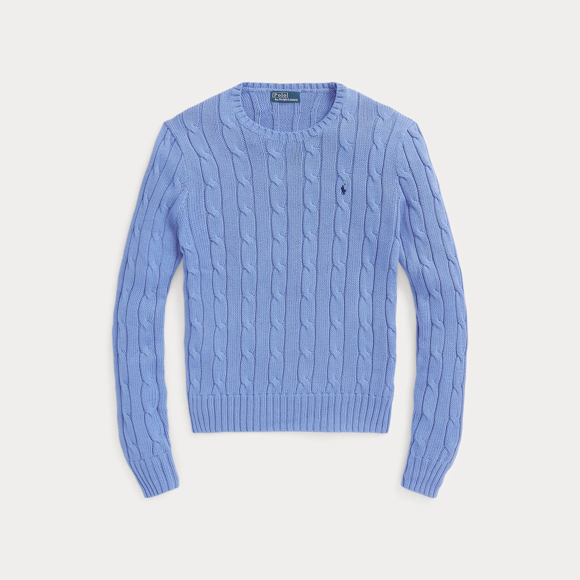 CABLE-KNIT COTTON CREWNECK SWEATER