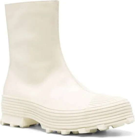 CamperLab Traktori leather ankle boots White