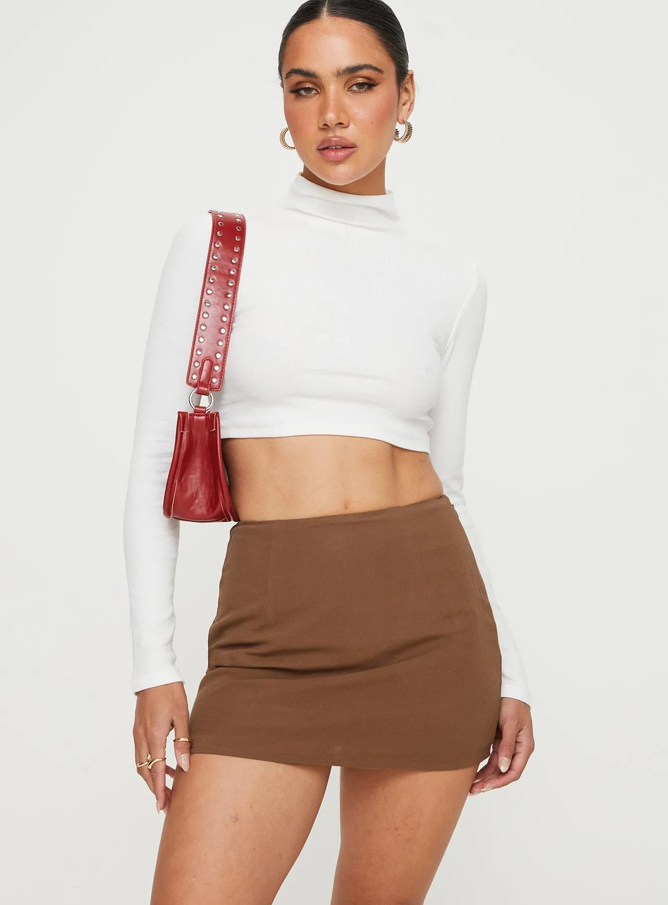 Caraliia Mini Skirt Brown