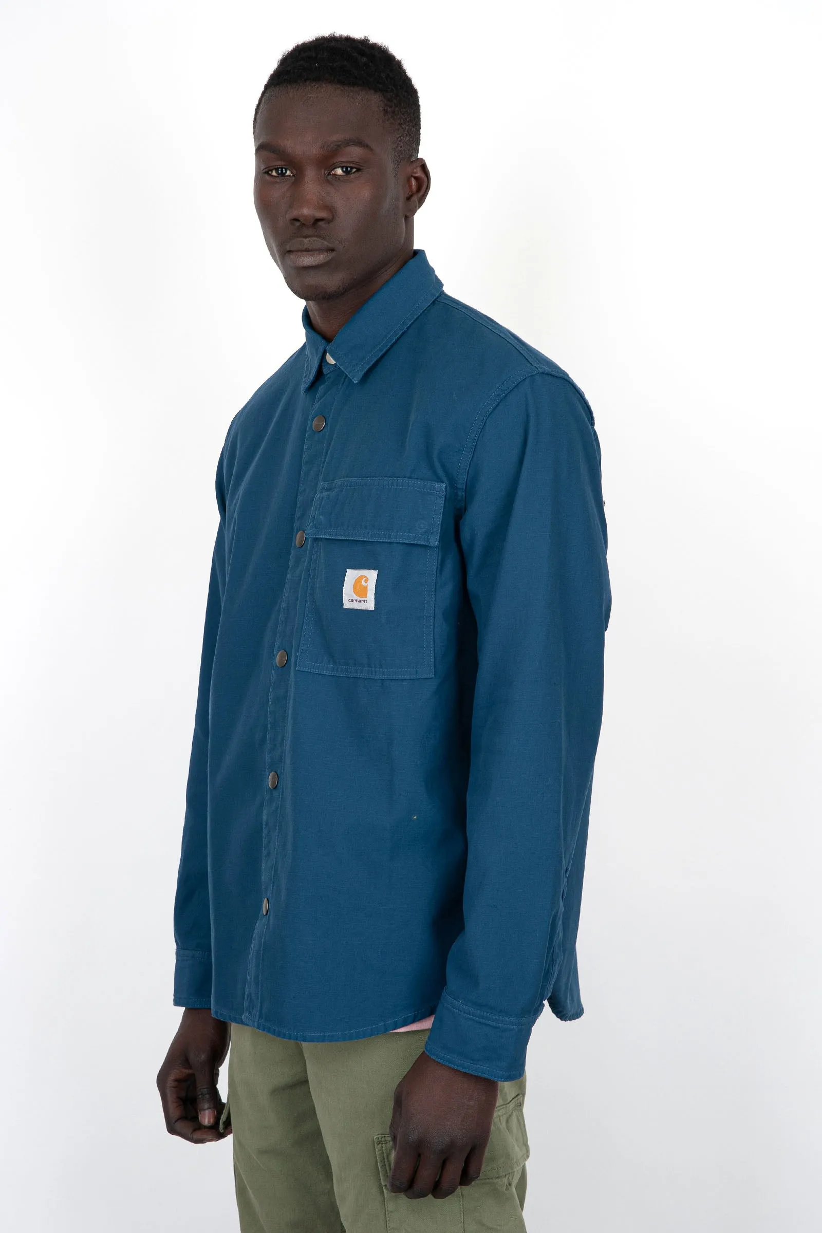 Carhartt WIP Shirt Jacket Hayworth Cotone Blu China