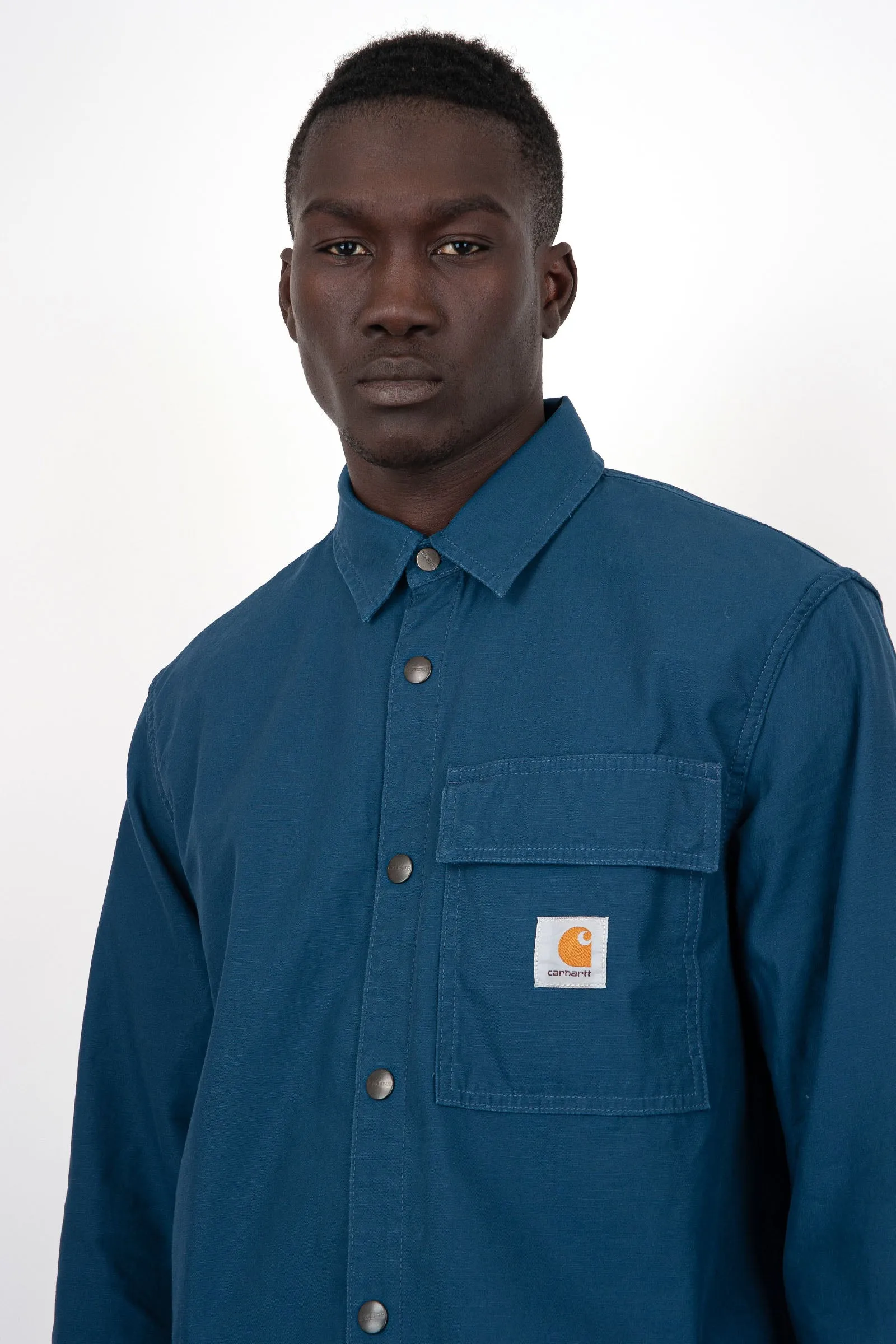 Carhartt WIP Shirt Jacket Hayworth Cotone Blu China