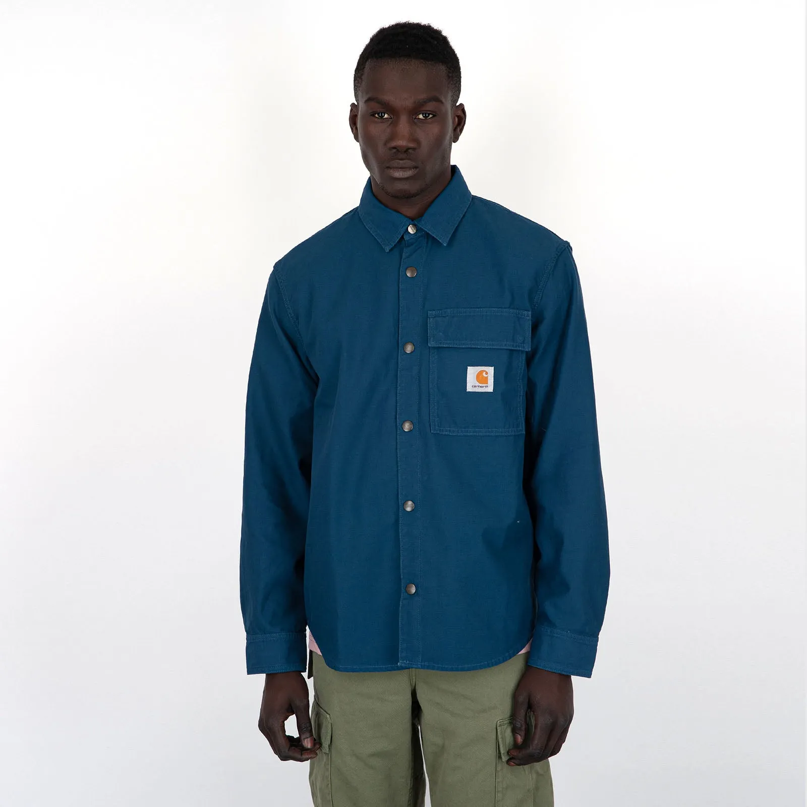 Carhartt WIP Shirt Jacket Hayworth Cotone Blu China