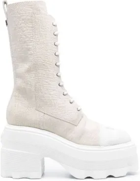 Casadei Maxxxi Anversa suede boots White