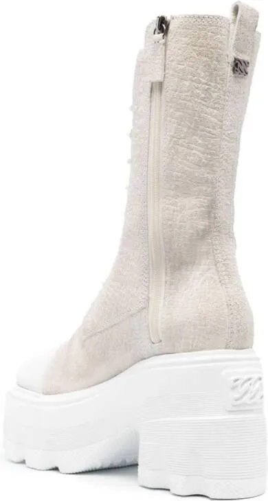 Casadei Maxxxi Anversa suede boots White