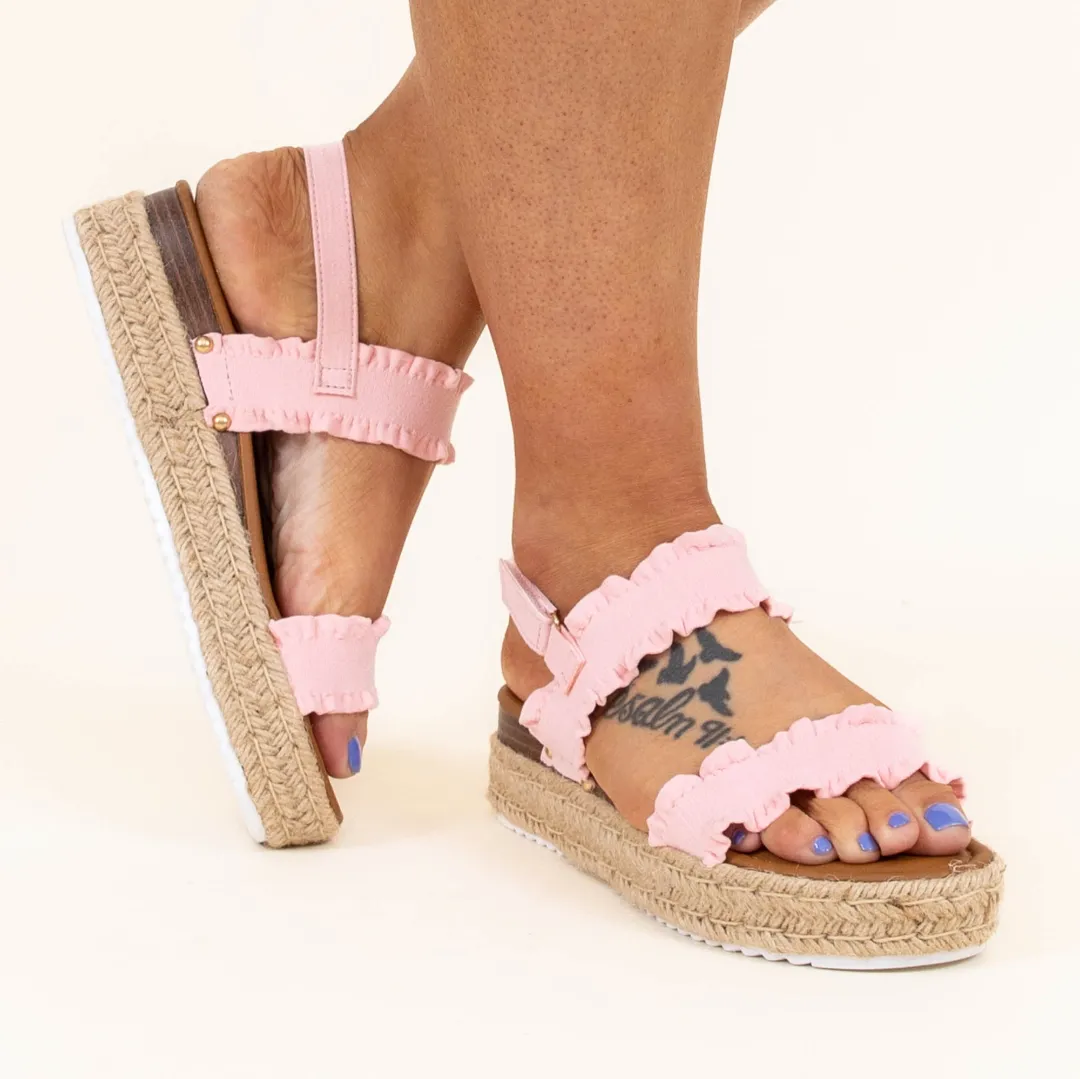 Catch The Show Sandals, Light Pink